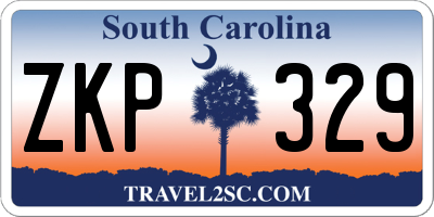 SC license plate ZKP329