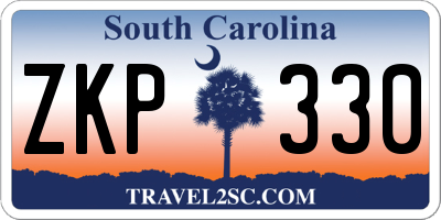 SC license plate ZKP330