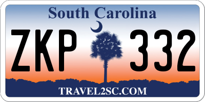 SC license plate ZKP332