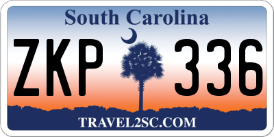 SC license plate ZKP336