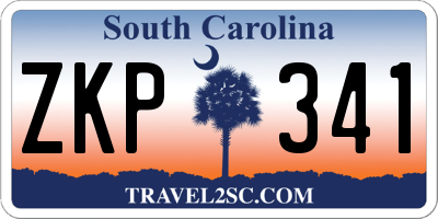 SC license plate ZKP341