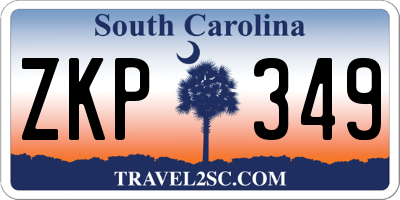 SC license plate ZKP349