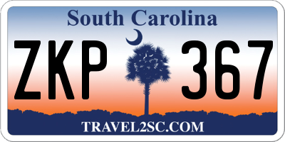 SC license plate ZKP367