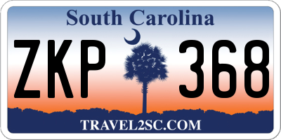 SC license plate ZKP368