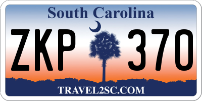 SC license plate ZKP370