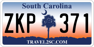 SC license plate ZKP371
