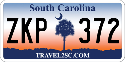 SC license plate ZKP372
