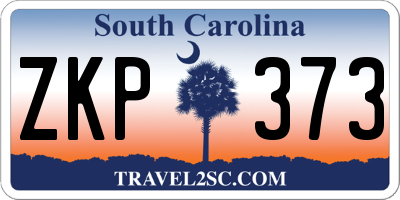 SC license plate ZKP373