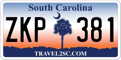 SC license plate ZKP381