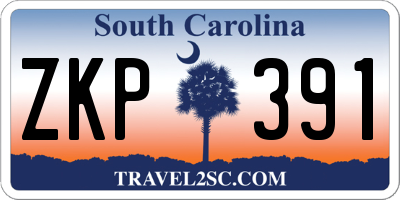SC license plate ZKP391