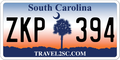 SC license plate ZKP394