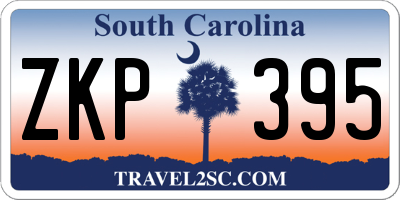 SC license plate ZKP395
