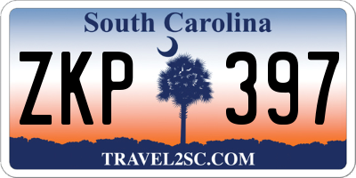 SC license plate ZKP397