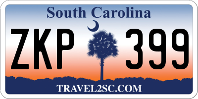 SC license plate ZKP399