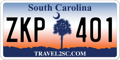 SC license plate ZKP401