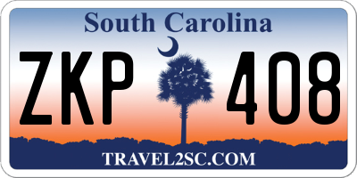 SC license plate ZKP408