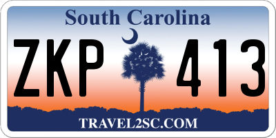 SC license plate ZKP413