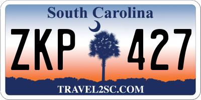 SC license plate ZKP427