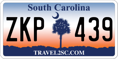 SC license plate ZKP439