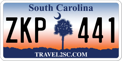 SC license plate ZKP441