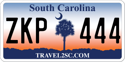 SC license plate ZKP444