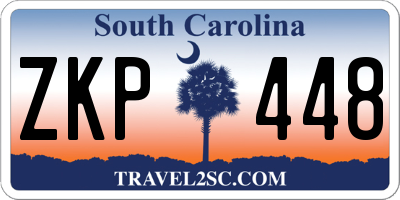 SC license plate ZKP448