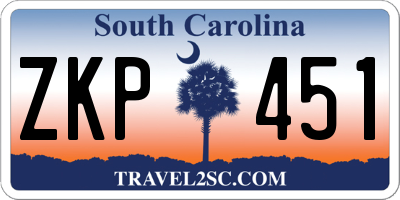 SC license plate ZKP451