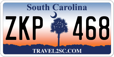 SC license plate ZKP468
