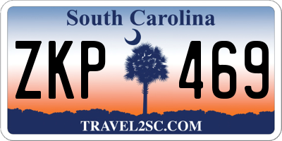 SC license plate ZKP469
