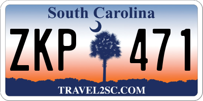 SC license plate ZKP471