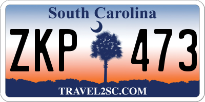 SC license plate ZKP473
