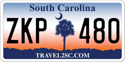 SC license plate ZKP480