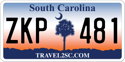 SC license plate ZKP481