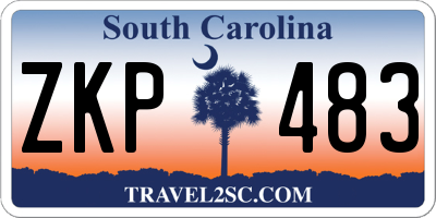 SC license plate ZKP483