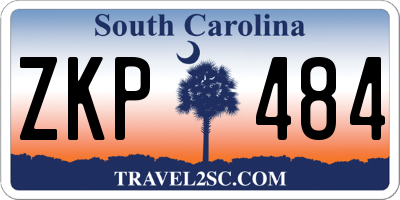 SC license plate ZKP484