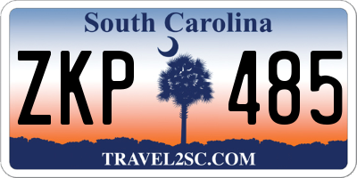 SC license plate ZKP485