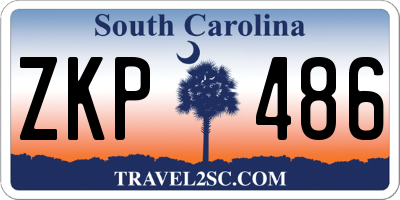 SC license plate ZKP486