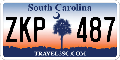 SC license plate ZKP487
