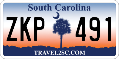 SC license plate ZKP491