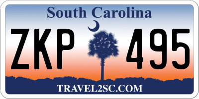 SC license plate ZKP495