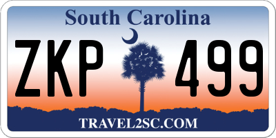 SC license plate ZKP499