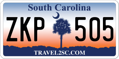 SC license plate ZKP505