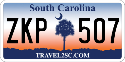 SC license plate ZKP507