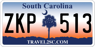 SC license plate ZKP513