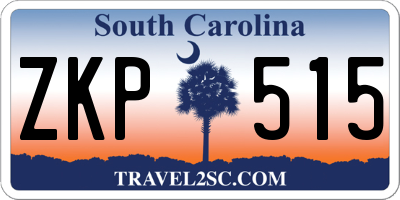 SC license plate ZKP515