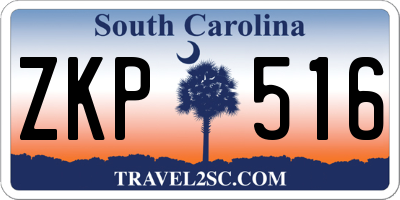 SC license plate ZKP516