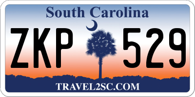 SC license plate ZKP529