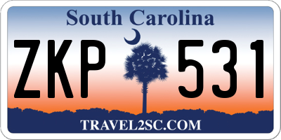 SC license plate ZKP531
