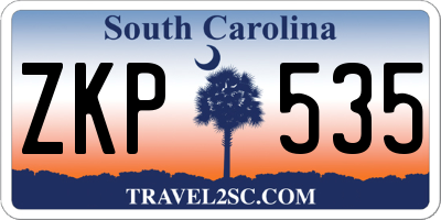 SC license plate ZKP535