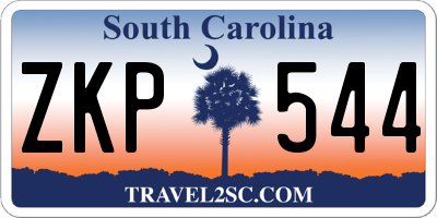 SC license plate ZKP544